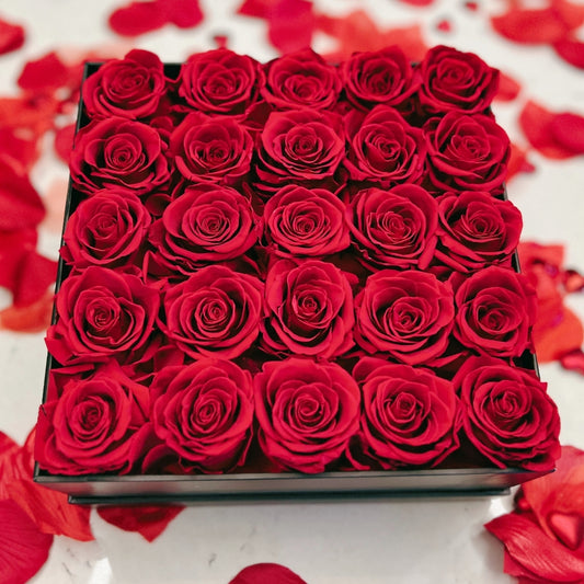Large Square Rose Box - Forever Roses
